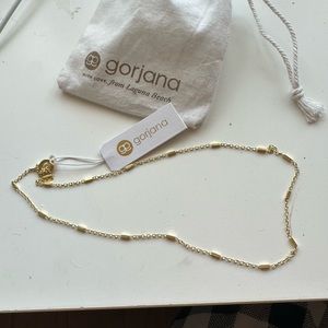 Gorjana gold dainty link bar chain necklace
